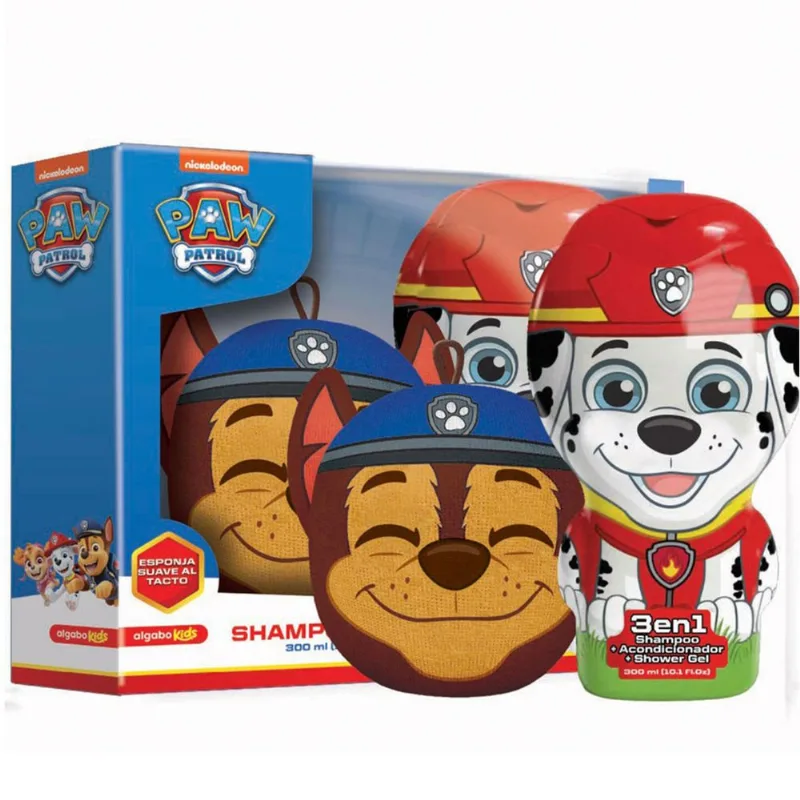 Set Pawpatrol Chase shampoo y esponja Algabo 1 uni