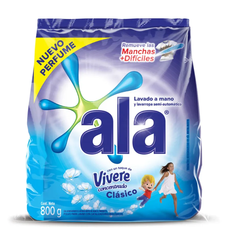 Ala Jabon Para Ropa Polvo Toque De Vivere Lavado A Mano Bolsa 800gr Jabón En Polvo Ala Lavado A Mano 800gr