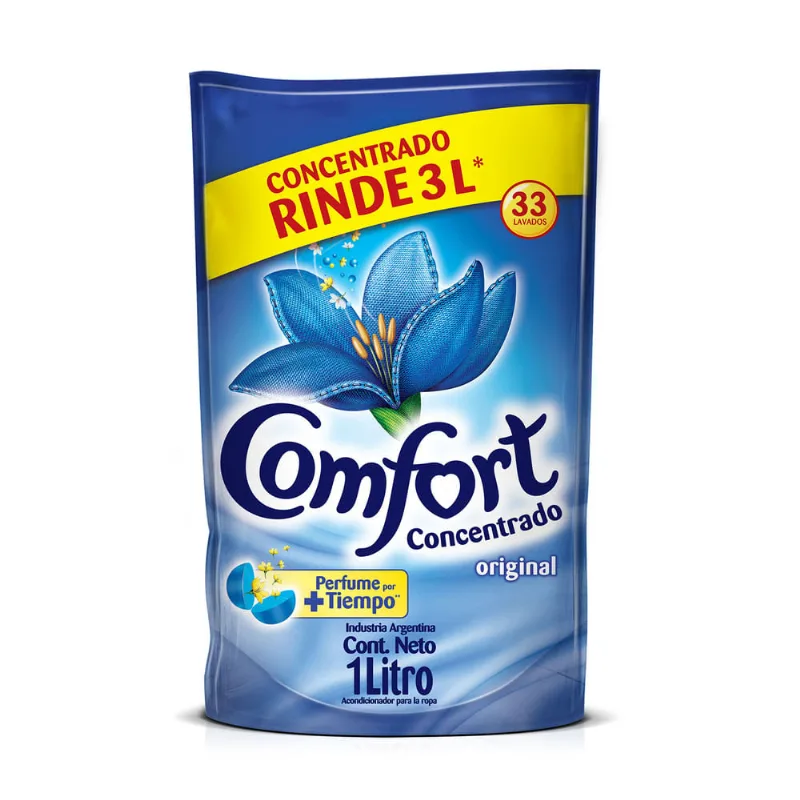 Comfort Suavizante Concentrado Doypack Clásico 1lt Suavizante Para Ropa Comfort Concentrado Original 1l