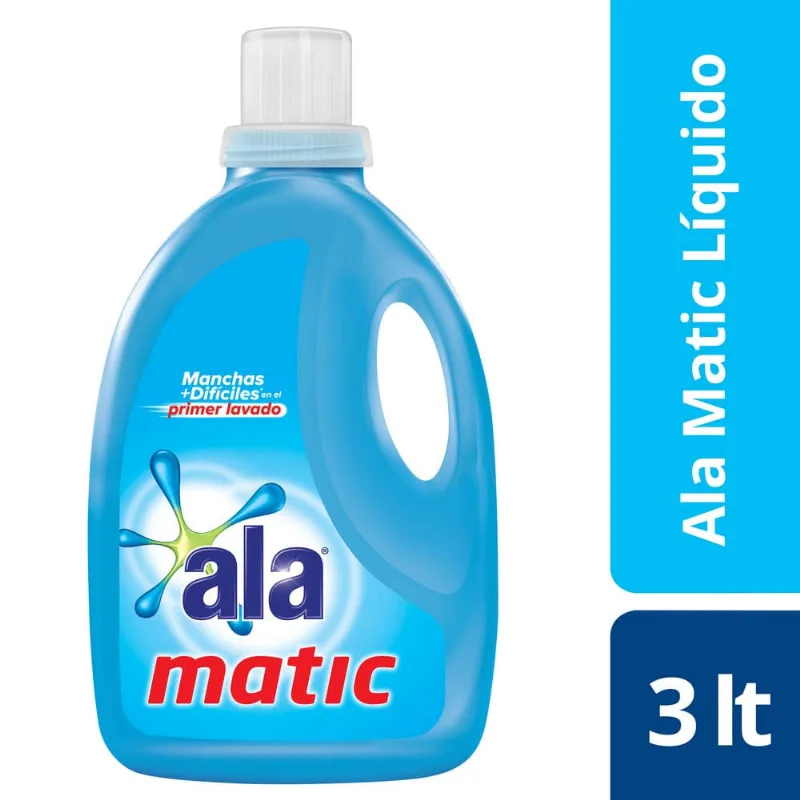 Ala Jabon Para Ropa Liquido Clásico Lavarropas botella 3lt Jabón Líquido Ala Botella 3l