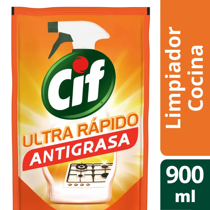 Cif Limpiador Antigrasa Repuesto Económico 900 Ml Limpiador Líquido Cif Antigrasa Repuesto 900 Ml