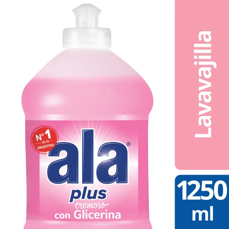 Ala Lavavajillas Regular Cremoso Botella Glicerina 1250ml Detergente Lavavajillas Ala Cremoso 1250 Ml