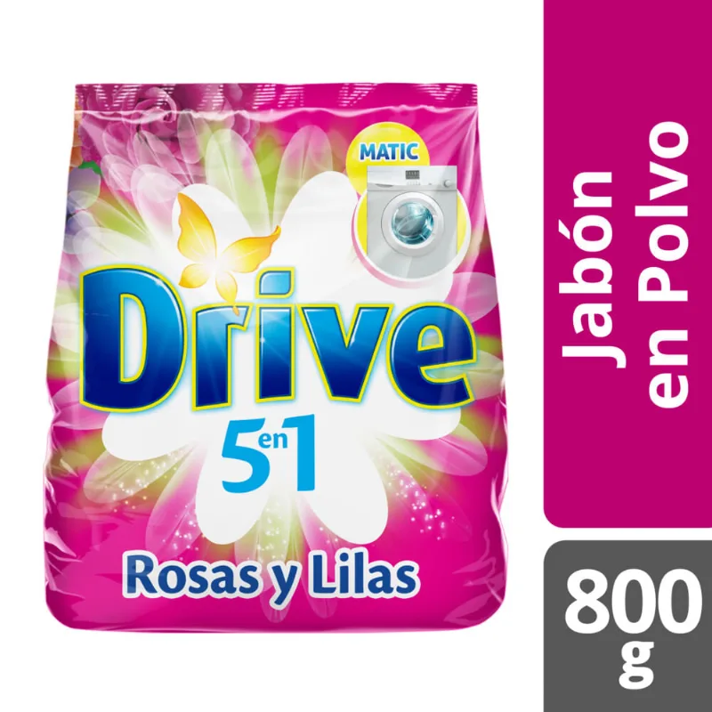 Drive Jabón Para Ropa Polvo Baja Espuma 800 Gr