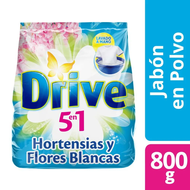 Jabón En Polvo Baja Espuma Drive Bolsa 800 Gr
