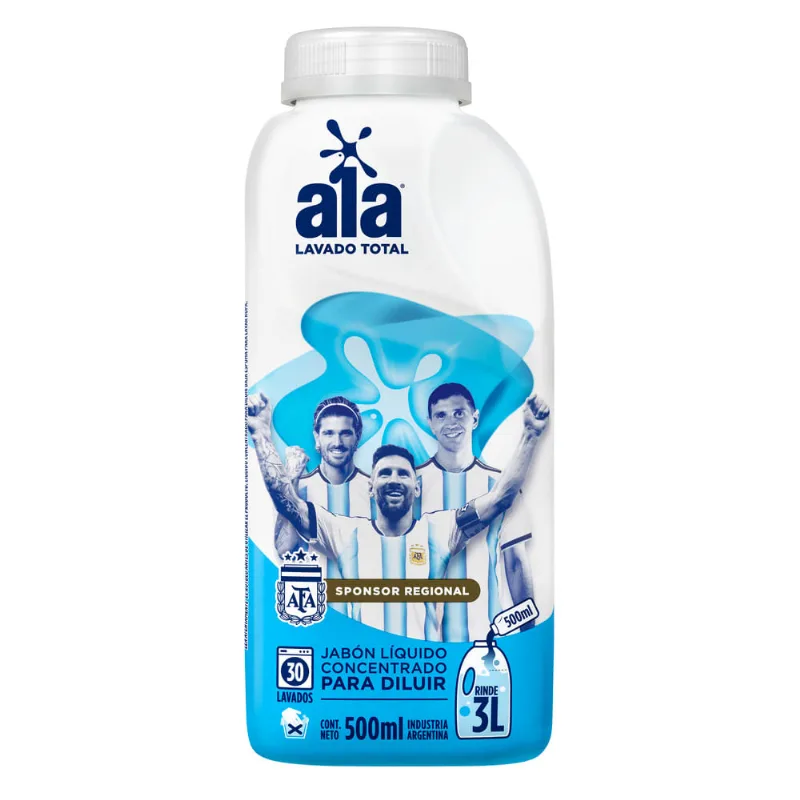Jabón Líquido Concentrado para Diluir Ala Matic Máxima Remoción x 500 ml