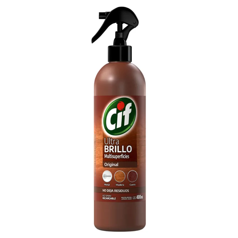 Limpiador Multisuperficies CIF Ultra Brillo Original Gatillo x 400 ml