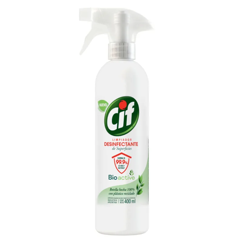 Limpiador Desinfectante de Superficies Cif Gatillo x 400 ml
