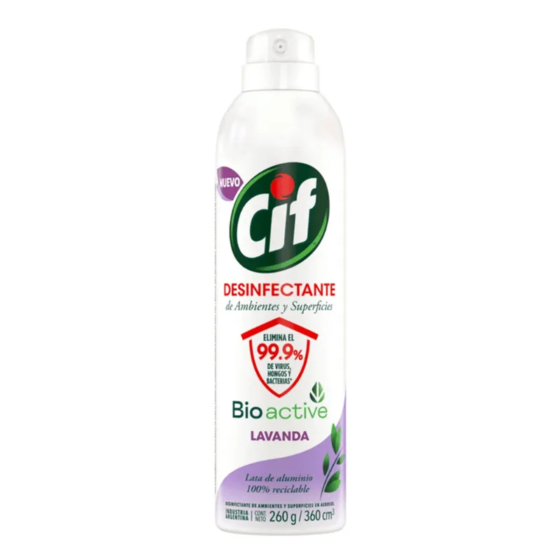 Desinfectante de Ambientes y Superficies En Aerosol 360 Ml Lavanda