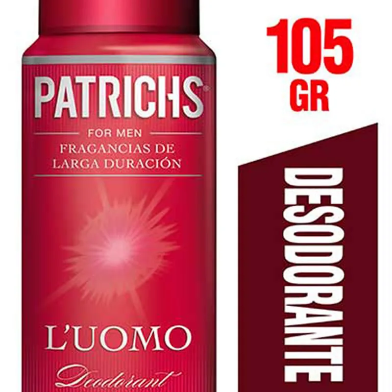 Desodorante Masculino Patrichs Luomo 164 Ml
