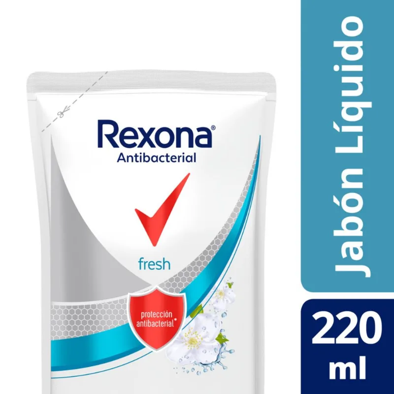 Jabón Líquido Antibacterial Rexona Fresh 220ml