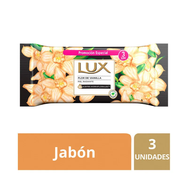 Jabón en barra Lux flor de vainilla 3x125 g