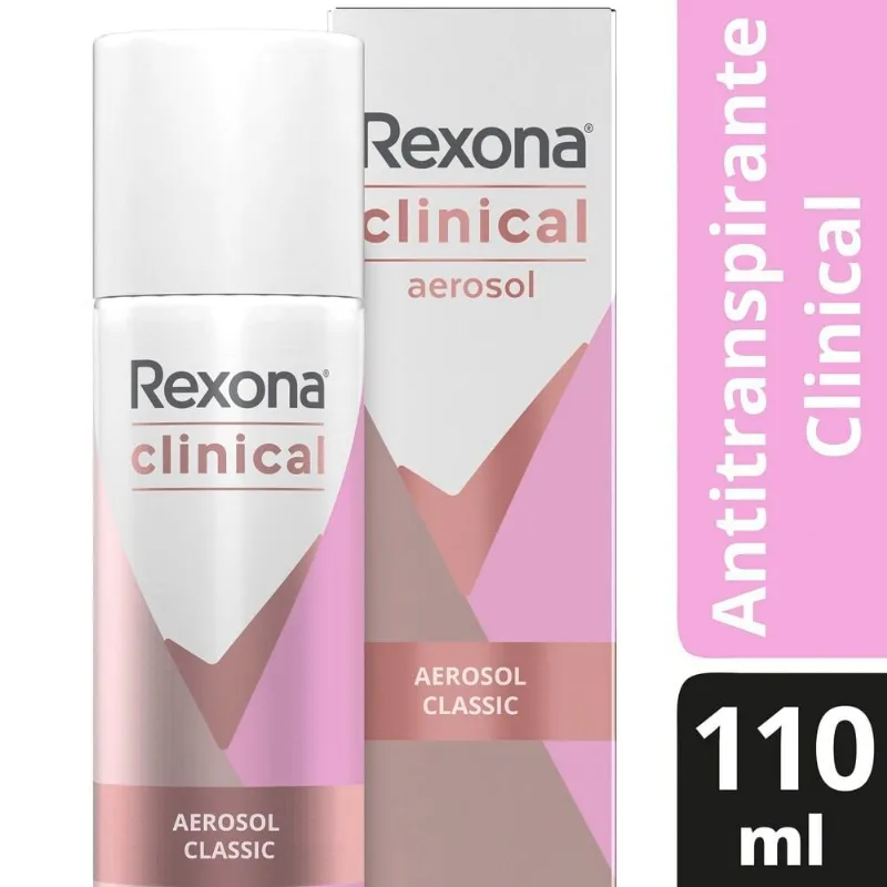 Antitranspirante en aerosol Rexona clinical classic 110 cc.
