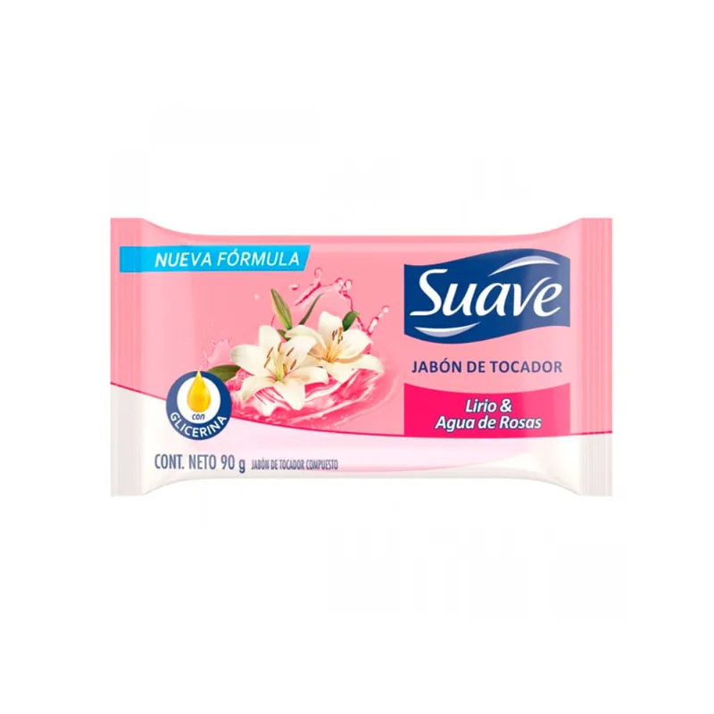 Jabon De Tocador Suave Lirio & Agua De Rosas
