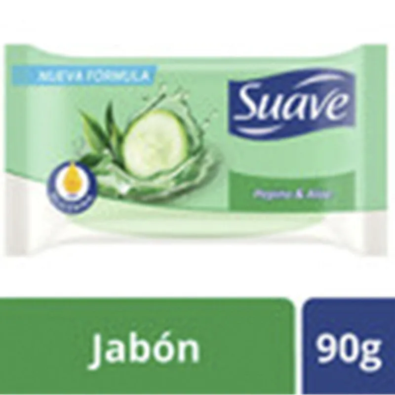 Jabón de tocador Suave pepino y aloe vera 90 g.