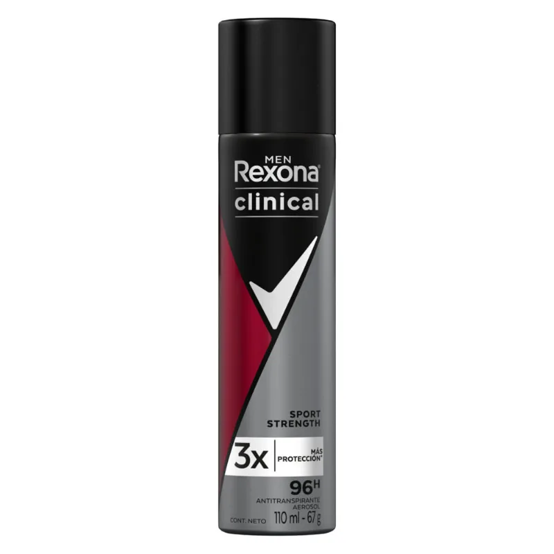Desodorante antitranspirante Rexona clinical sport strenght en aerosol 110 ml