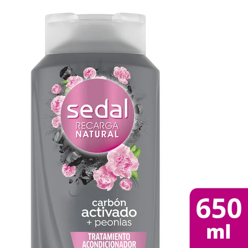 Acondicionador Sedal carbón activado + peonias 650 ml.