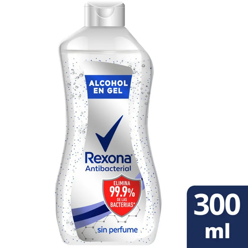 Alcohol en gel Rexona sin perfume 300 ml.