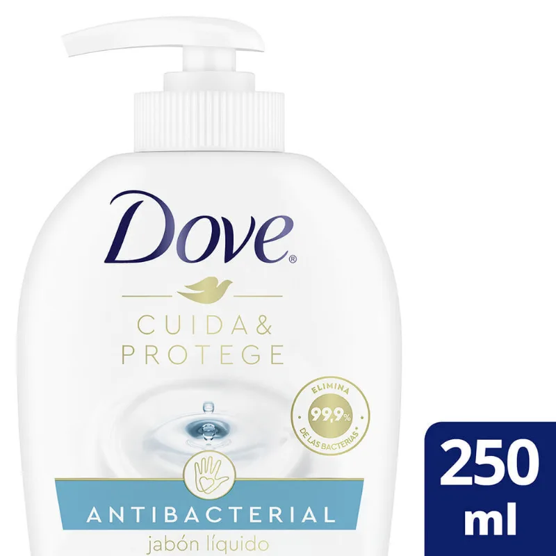 Jabón líquido Dove antibacterial cuida & protege 250 ml