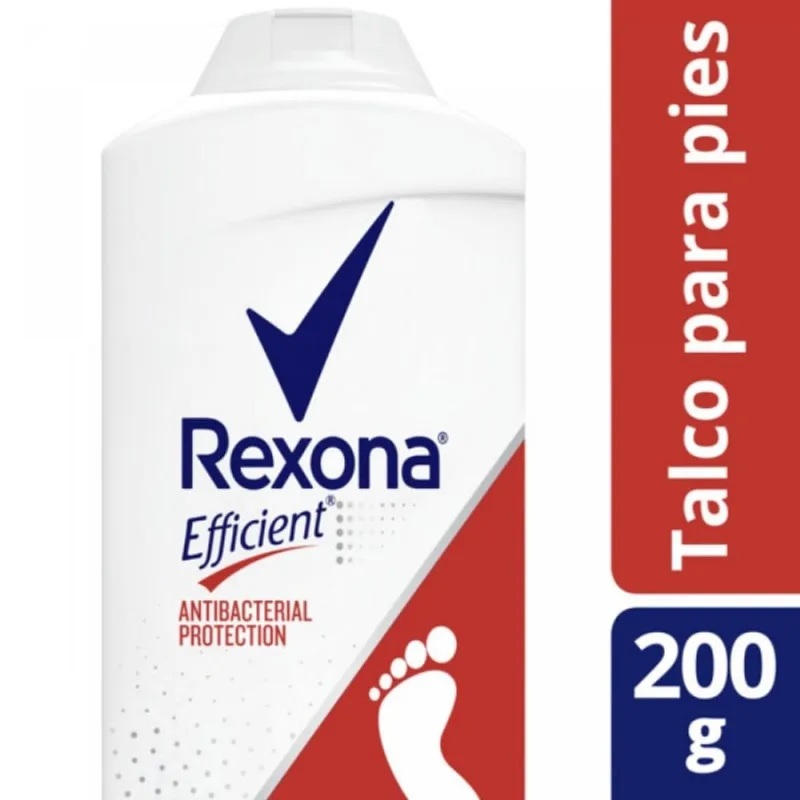 Talco Desodorante Para Pies Efficient Antibacteriano 200 Gr