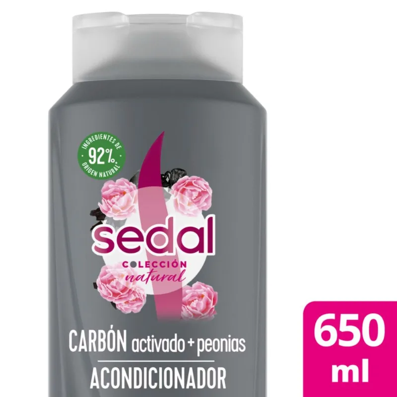Acondicionador Sedal carbón activado + peonias 650 ml.