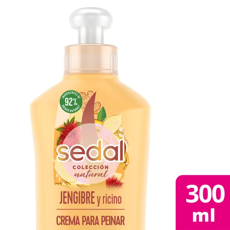 Crema para peinar Sedal jengibre y ricino 300 cc.