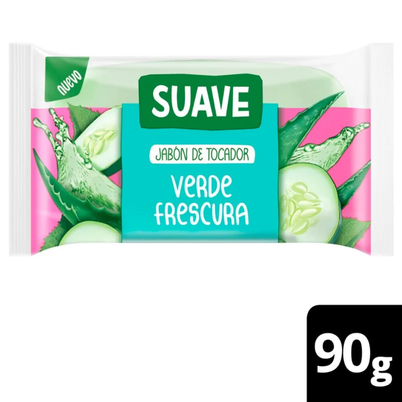 Jabón de tocador Suave verde frescura 90 g.