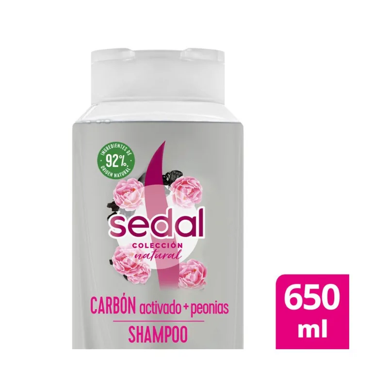 Shampoo Sedal carbón y peonias 650 cc.