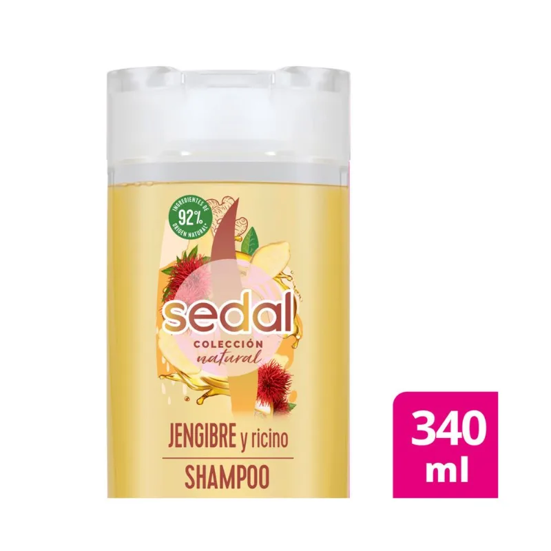Shampoo Sedal jengibre y ricino 340 cc.