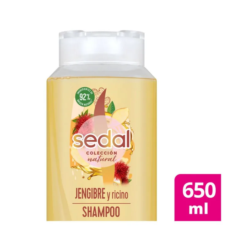 Shampoo Sedal jengibre y ricino 650 cc.