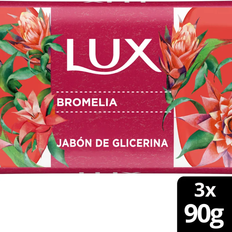 Jabón En Barra De Glicerina Bromelia 3 Unidades 90 Gr