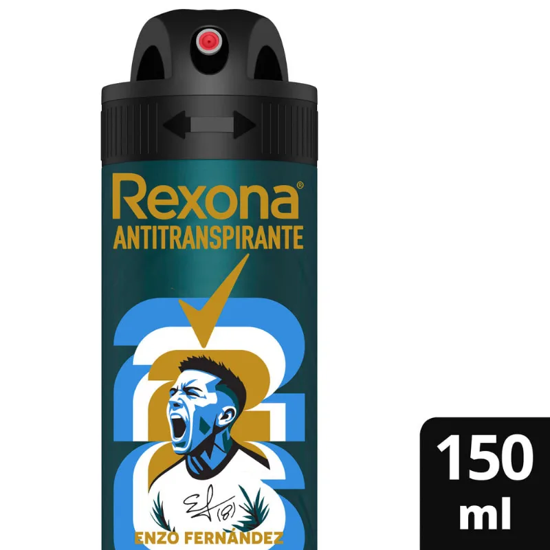Antitranspirante Rexona Men Copa del Mundo de la FIFA 2026™ Edición Enzo Fernández en Aerosol 150 Ml