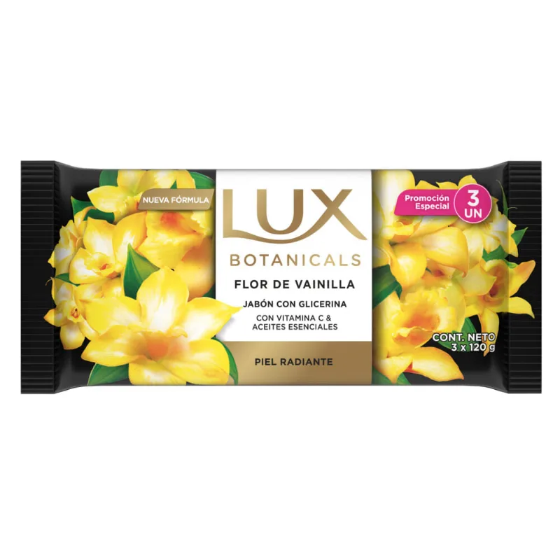 Jabón de Tocador Lux Flor de Vainilla x 120 g x 3 un