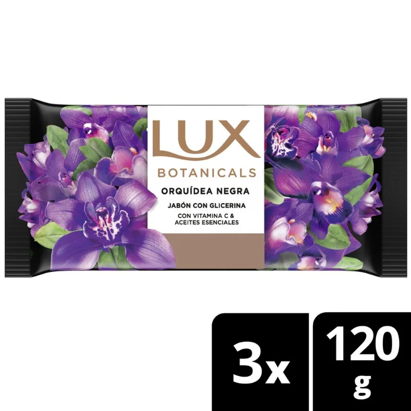 Jabón en Barra Lux Orquídea Negra Multipack x3 120 grs