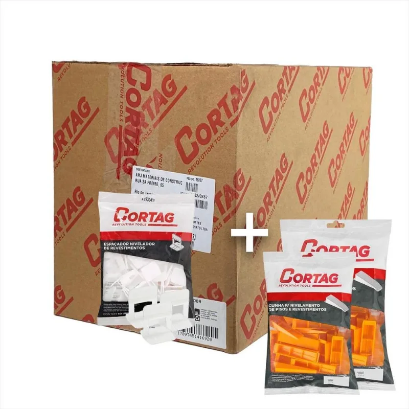 Epaçador Nivelador Porcelanato 1 A 5mm 600 Pçs + 200 Cunhas