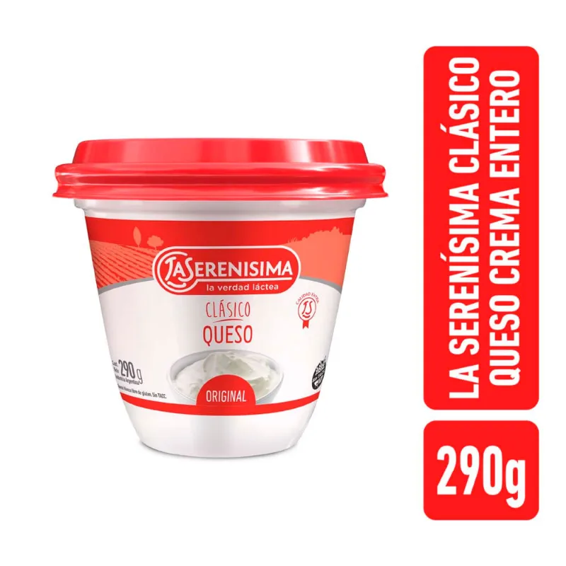 Qso Crem Orig La Serenisima Clasi 290gr Queso Crema Original La Serenisima Clasico. 290gr.