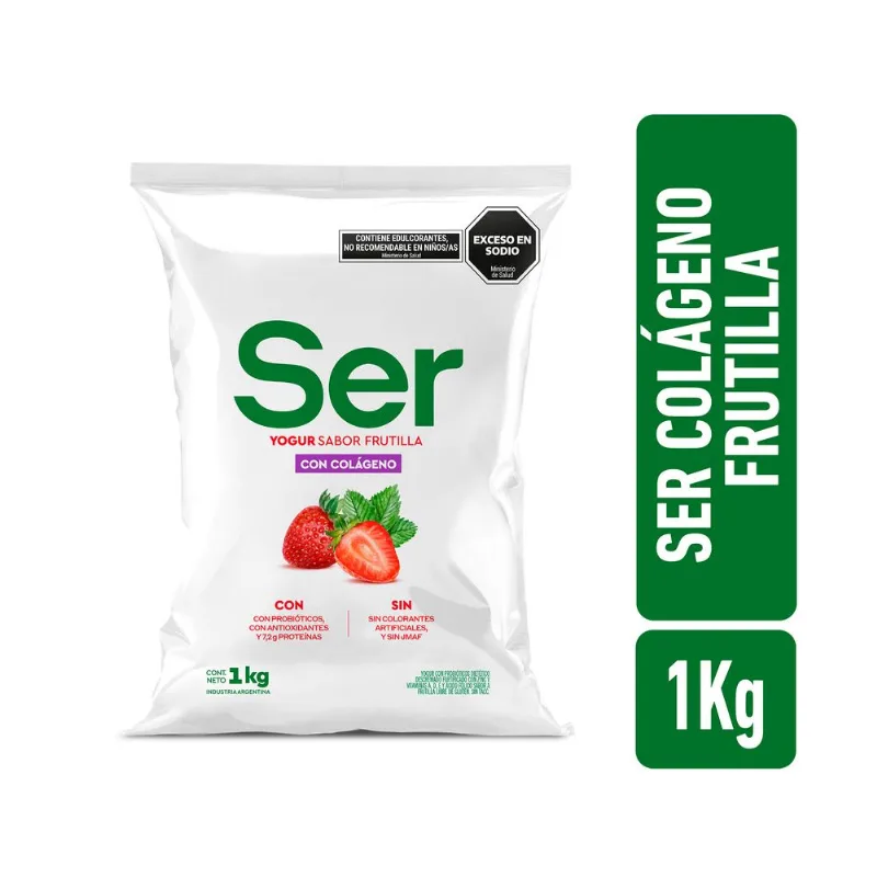 Yogur bebible descremado Ser colágeno frutilla 1 kg.?