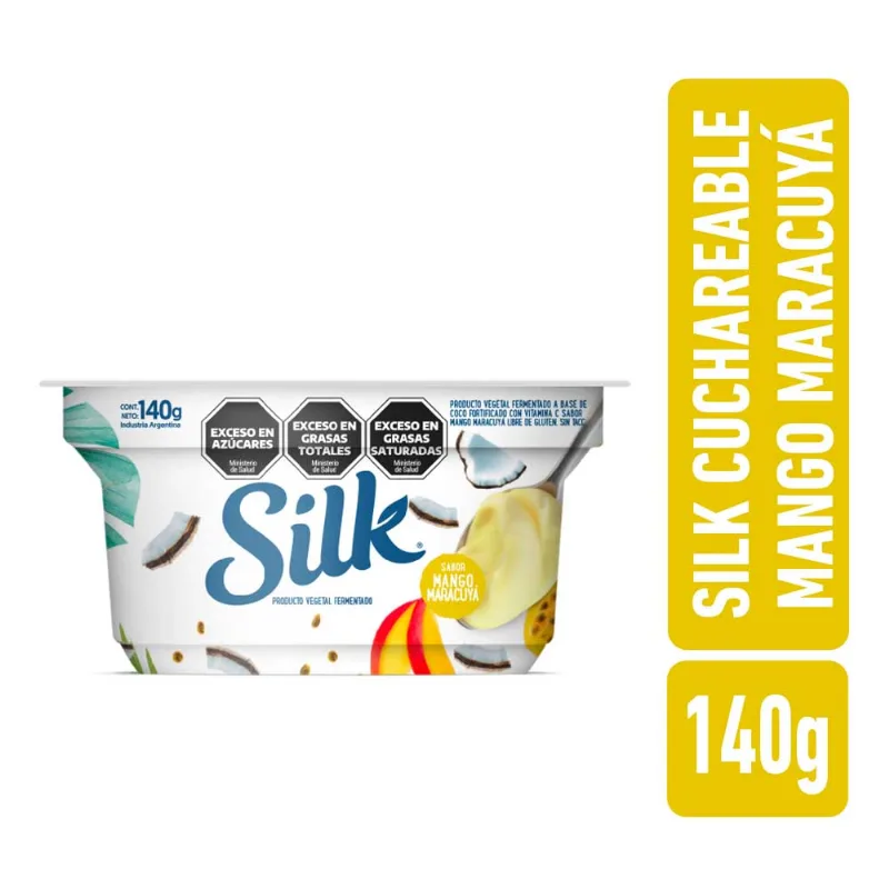 Alimento A Base De Coco Mango Y Maracuyá Silk 140 Gr Alimento Vegetal Mango Maracuyá Silk 140gr