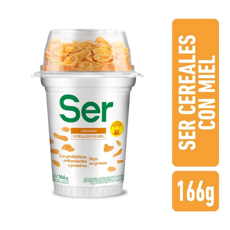 Yogur Ser C/cereal 166g Yogur Essential Natural Con Cereales Ser 166gr