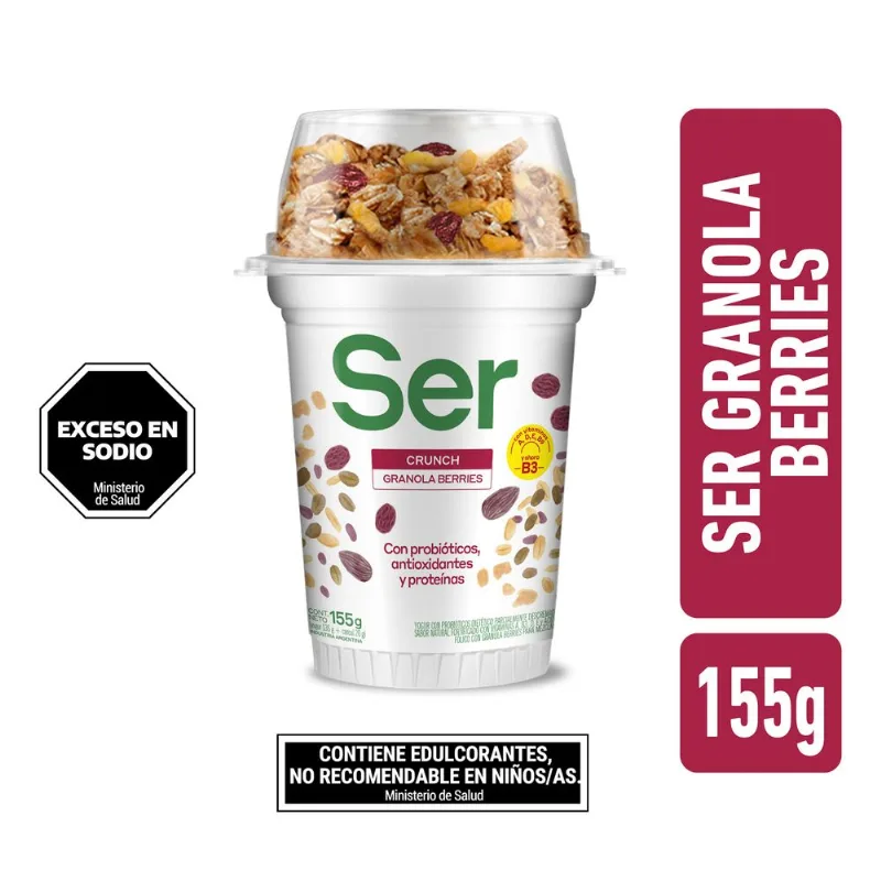 Yogur Ser crunch granola barries+vit 155 g.