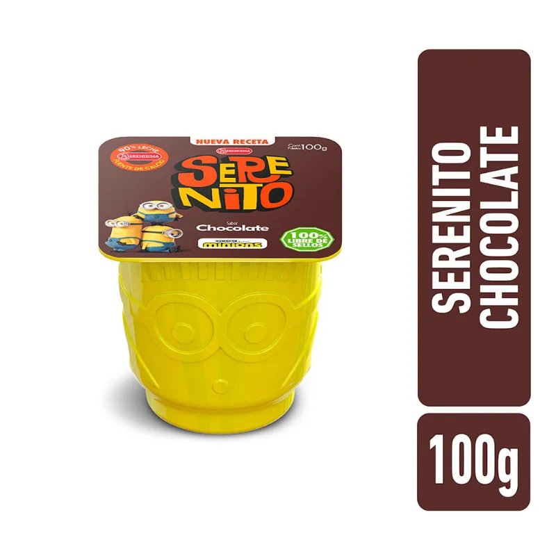 Postre Minions Serenito Chocolate 100gr Postre Minions Chocolate Serenito 100gr