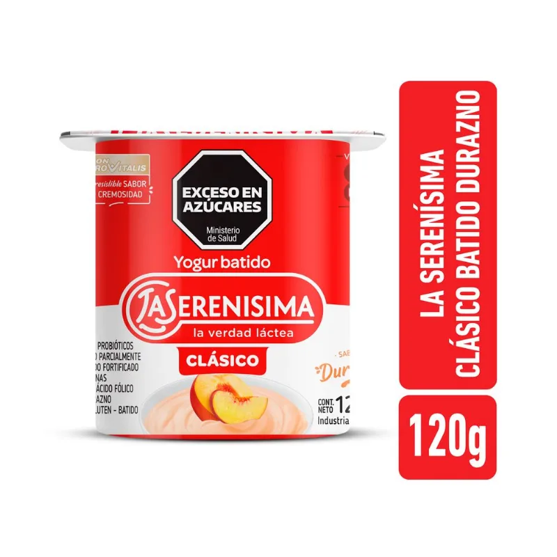 Yogur batido durazno La Serenísima clásico 120 grs