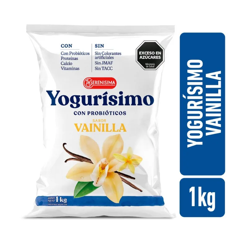 Yogur bebible Yogurisimo de vainilla en sachet 1 lt.
