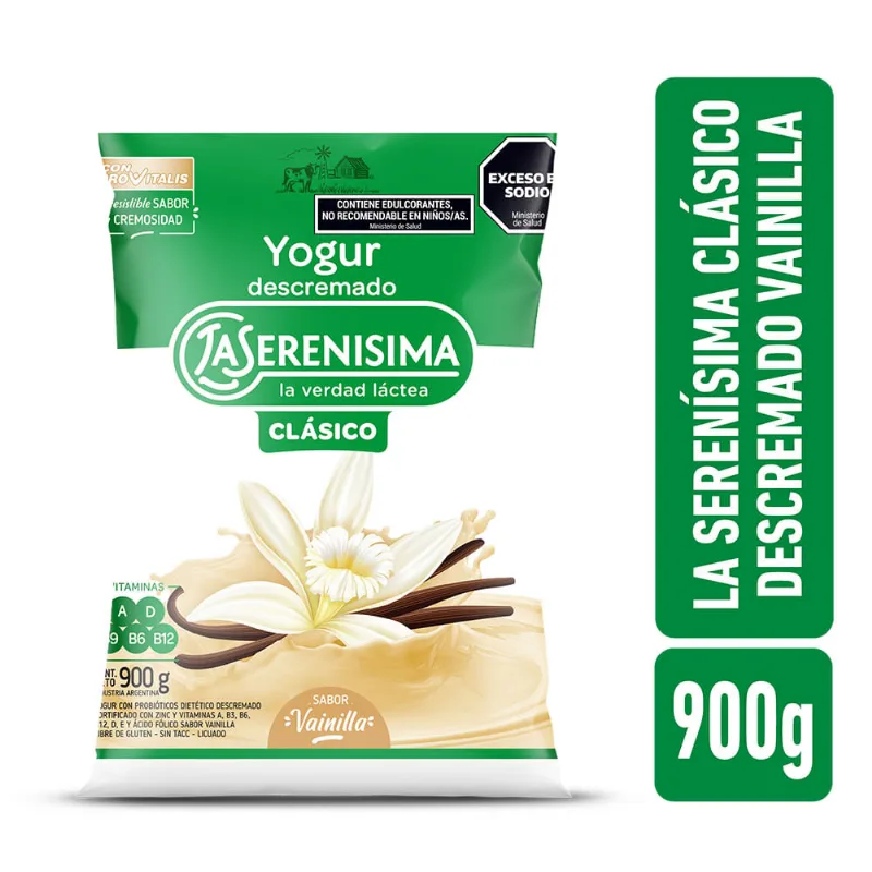 Yogur Bebible Descremado Vainilla La Serenísima Clásico 900gr