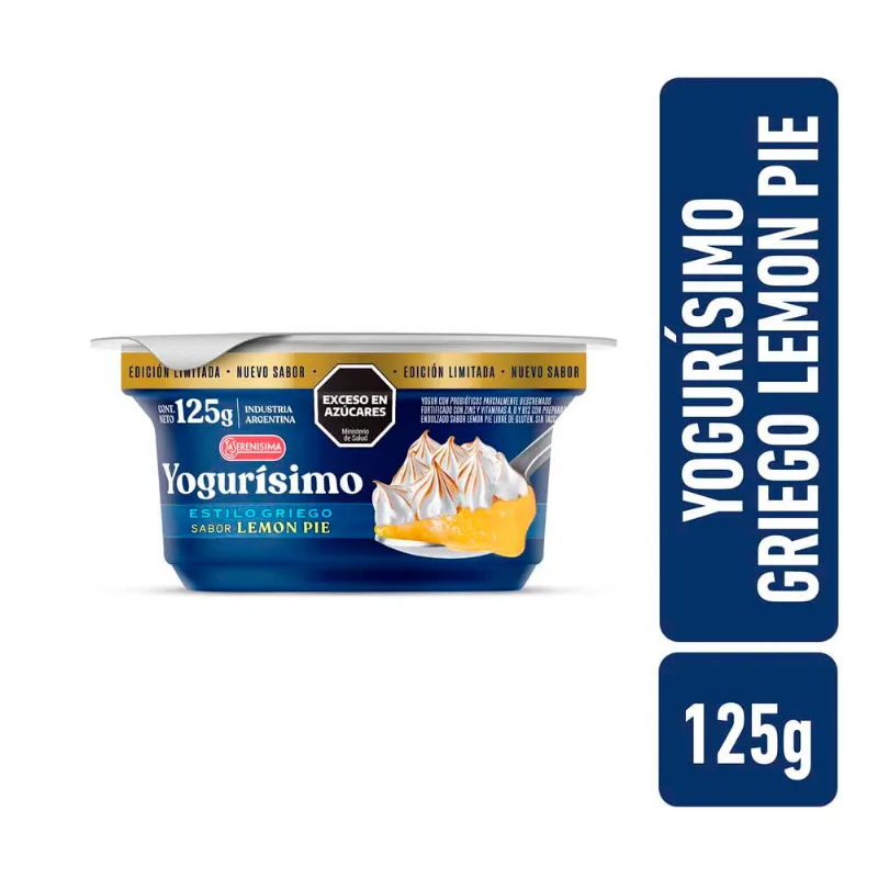 Yogur Estilo Griego Yogurisimo Lemon Pie 125 Gr
