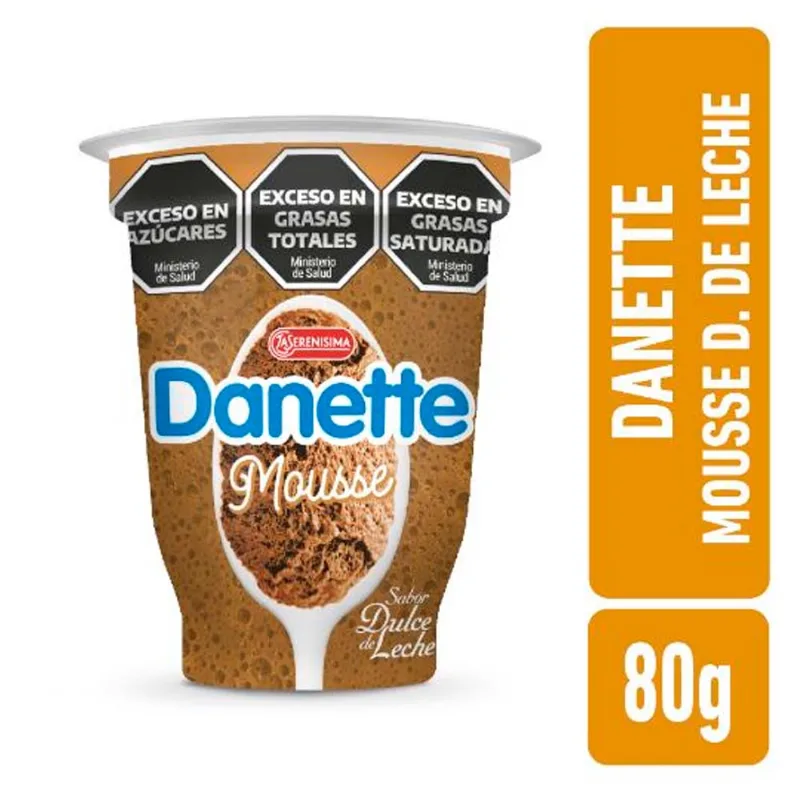 Postre Mousse Danette Dulce De Leche 80g