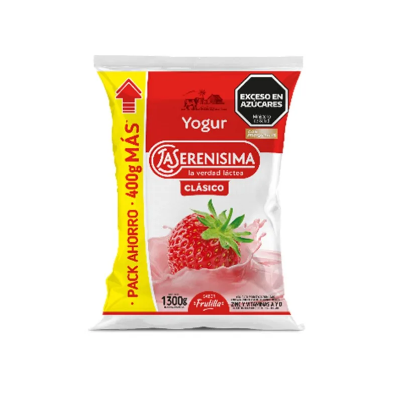 Yogur bebible La Serenísima de frutilla en sachet 1.3 kg