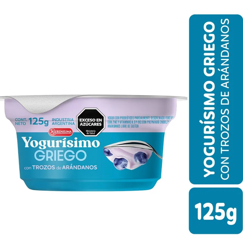 Yogur Griego con Arándanos Yogurísimo 125 grs