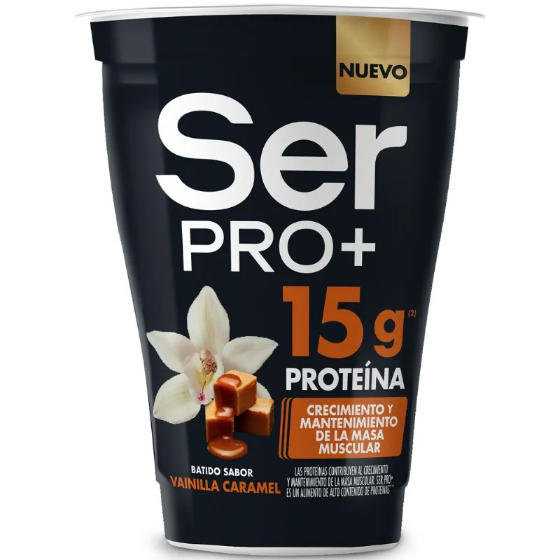Yogur batido con proteínas sabor vainilla caramel 175 grs