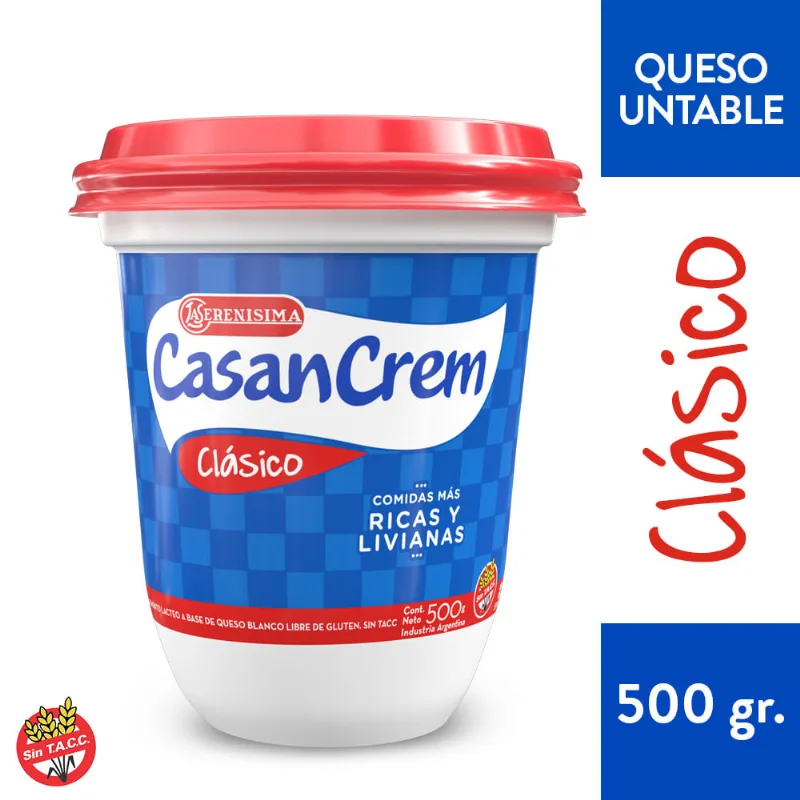 Queso Blanco Untable Casancrem Pote 500 Gr