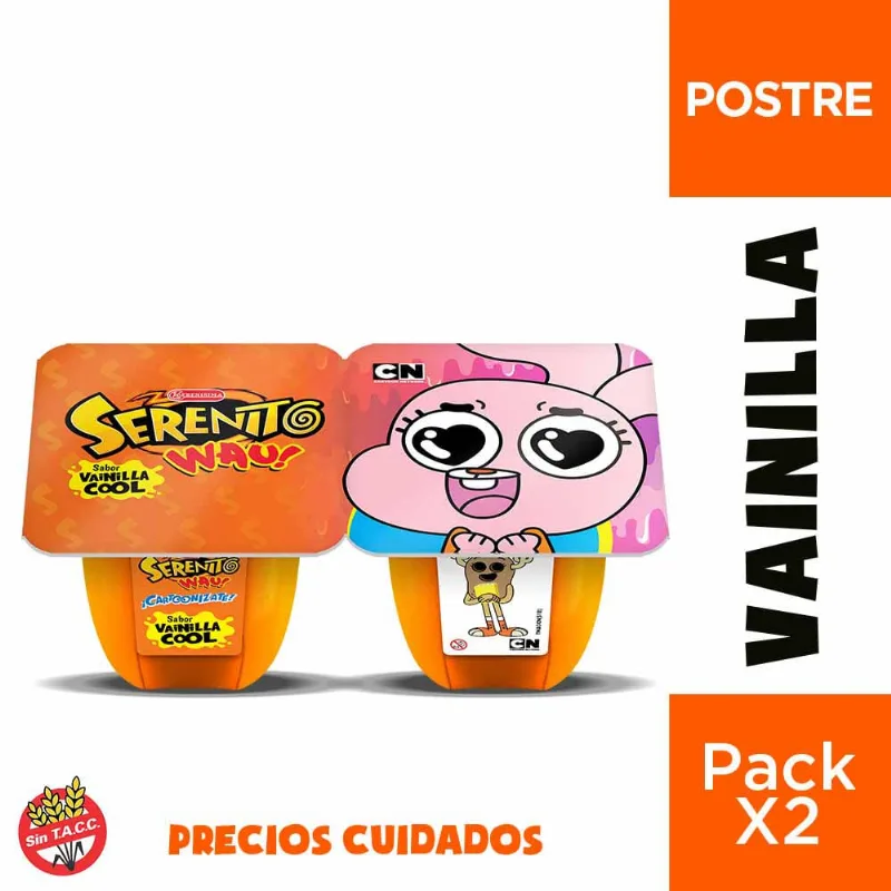 Postre Serenito Wau Vainilla 2x100 Gr